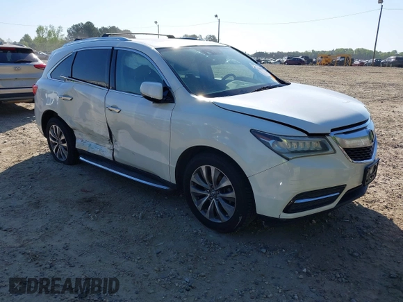 2015 Acura MDX Technology with VIN 5FRYD4H42FB010236, listed as a IAAI auction lot 42060257 with 189,301 mi miles and . Bid and sale history available at DreamBid. Image 1.