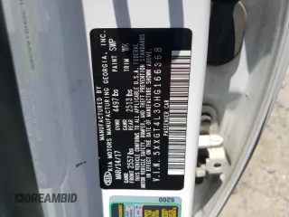 2017 Kia Optima LX with VIN 5XXGT4L30HG166368, listed as a Copart auction lot 61812185 with 115,609 mi miles and Salvage title. Bid and sale history available at DreamBid. Image 12.
