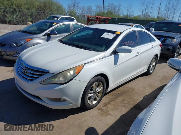 2013 Hyundai Sonata GLS with VIN 5NPEB4AC1DH742870, listed as a IAAI auction lot 42082853 with 145,078 mi miles and . Bid and sale history available at carsss.com. Image 2.
