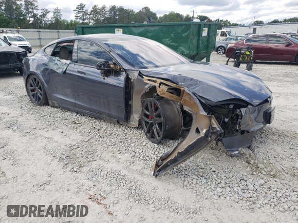 2023 Tesla Model S Plaid with VIN 5YJSA1E63PF507138, listed as a Copart auction lot 55510335 with Not provided miles and Salvage title. Bid and sale history available at DreamBid. Image 4.