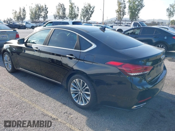 2017 Genesis G80 3.8L z VIN KMHGN4JE6HU198651, wystawiony jako IAAI lot #41970311 z przebiegiem 38 292 mil mil oraz . Historia ofert i sprzedaży dostępna na DreamBid. Obrazek 3.
