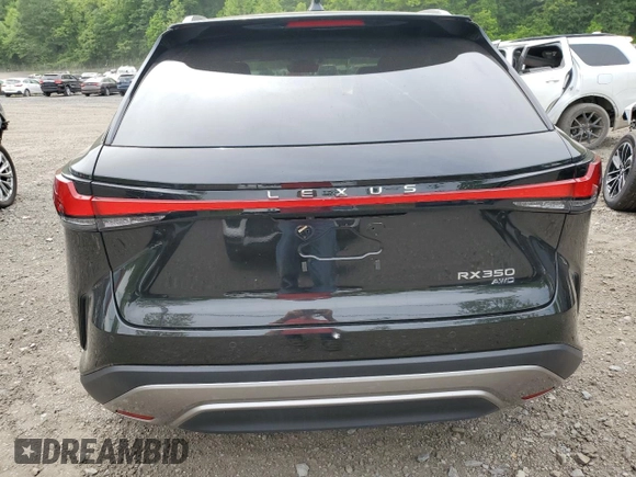 2025 Lexus RX 350 with VIN 2T2BAMCA9SC089458, listed as a Copart auction lot 58992545 with 487 mi miles and Salvage title. Bid and sale history available at DreamBid. Image 6.