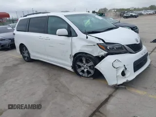 2012 Toyota Sienna SE with VIN 5TDXK3DC8CS276491, listed as a IAAI auction lot 41107014 with 96,266 mi miles. Bid and sale history available at carsss.com. Image 1.