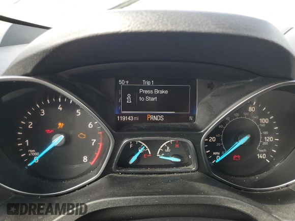 2017 Ford Escape Titanium with VIN 1FMCU0J92HUD75757, listed as a Copart auction lot 51003895 with 119,143 mi miles and Salvage Title. Bid and sale history available at DreamBid. Image 9.