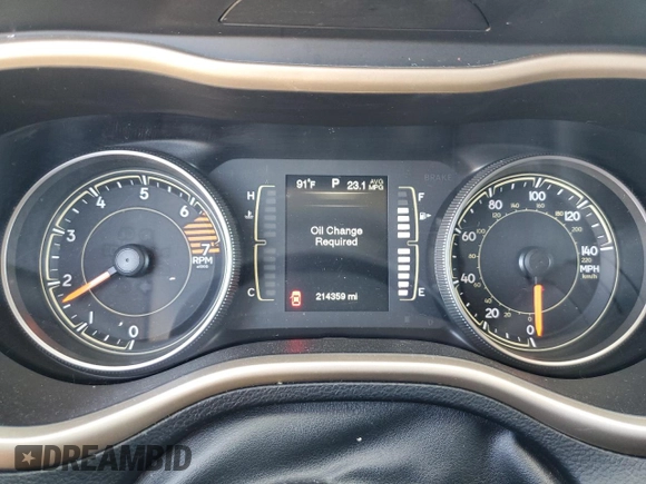 2016 Jeep Cherokee Altitude with VIN 1C4PJLAB2GW126428, listed as a Copart auction lot 56149585 with 214,359 mi miles and Salvage Title. Bid and sale history available at DreamBid. Image 9.