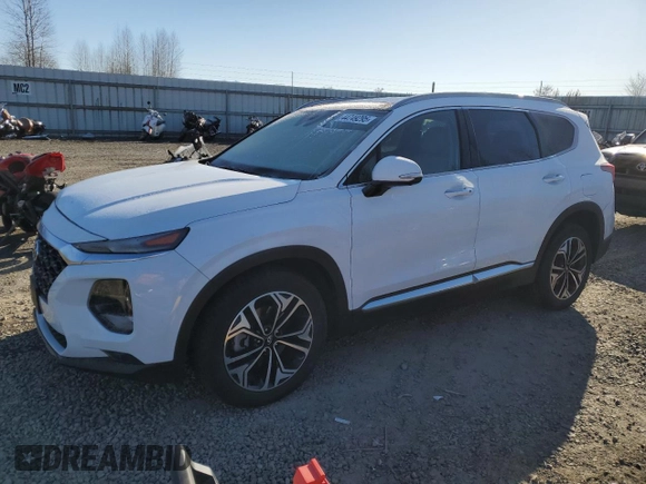 2019 Hyundai Santa Fe Ultimate with VIN 5NMS5CAA2KH030915, listed as a Copart auction lot 44749295 with 45,285 mi miles and Salvage Title. Bid and sale history available at carsss.com. Image 1.