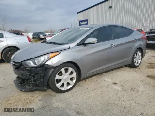 2012 Hyundai Elantra Limited with VIN KMHDH4AE6CU372141, listed as a Copart auction lot 53601445 with 125,662 mi miles and Non Repairable. Bid and sale history available at carsss.com. Image 1.