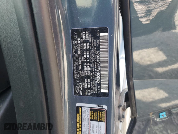 2023 Hyundai Ioniq 5 Limited с VIN KM8KR4AE7PU199689, выставлен на аукционе Copart как лот 51244665 с пробегом 12 602 миль миль и Списание • Salvage title. История ставок и продаж доступна на DreamBid. Изображение 13.