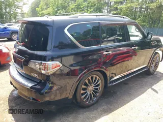 2015 Infiniti QX80 with VIN JN8AZ2NE5F9082021, listed as a IAAI auction lot 42257172 with 205,114 mi miles and . Bid and sale history available at DreamBid. Image 4.