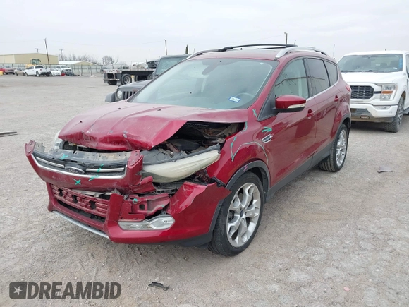 2013 Ford Escape Titanium с VIN 1FMCU0J90DUD85777, выставлен на аукционе IAAI как лот 41411925 с пробегом 99 885 миль миль и . История ставок и продаж доступна на DreamBid. Изображение 2.
