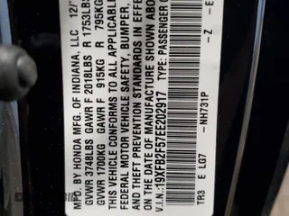 2014 Honda Civic LX with VIN 19XFB2F57EE202917, listed as a Copart auction lot 55391425 with 127,198 mi miles and Salvage Title. Bid and sale history available at carsss.com. Image 12.