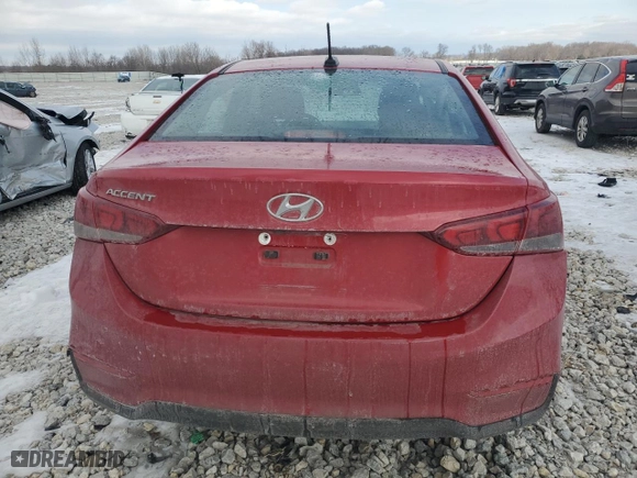 2022 Hyundai Accent SEL with VIN 3KPC24A61NE155494, listed as a Copart auction lot 44564665 with 62,029 mi miles and Non Repairable. Bid and sale history available at carsss.com. Image 6.