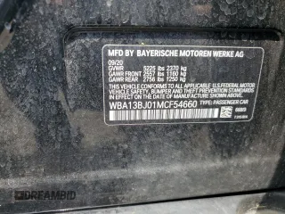2021 BMW 5 Series 530i xDrive с VIN WBA13BJ01MCF54660, выставлен на аукционе Copart как лот 59411655 с пробегом 90 414 миль миль и Списание • Salvage title. История ставок и продаж доступна на DreamBid. Изображение 12.