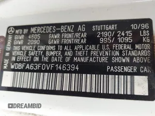 1997 Mercedes-Benz SL 500 z VIN WDBFA63F0VF146394, wystawiony jako IAAI lot #42308697 z przebiegiem 106 935 mil mil oraz . Historia ofert i sprzedaży dostępna na DreamBid. Obrazek 9.