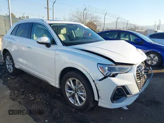 2024 Audi Q3 S line Premium with VIN WA1DECF32R1031144, listed as a IAAI auction lot 41296470 with 1,757 mi miles. Bid and sale history available at carsss.com. Image 1.