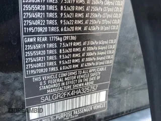 2017 Land Rover Range Rover with VIN SALGR2FK4HA325757, listed as a Copart auction lot 44904975 with 99,636 mi miles and Salvage title. Bid and sale history available at DreamBid. Image 13.