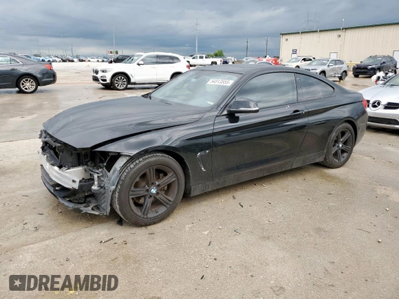 2014 BMW 4 Series 428i with VIN WBA3N3C51EF711635, listed as a Copart auction lot 54813555 with 110,285 mi miles and Salvage title. Bid and sale history available at DreamBid. Image 1.