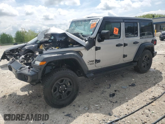 2018 Jeep Wrangler Unlimited Sport z VIN 1C4HJXDG6JW258540, wystawiony jako Copart lot #56636335 z przebiegiem Nie podano mil oraz Czysty tytuł • Clean title. Historia ofert i sprzedaży dostępna na DreamBid. Obrazek 1.