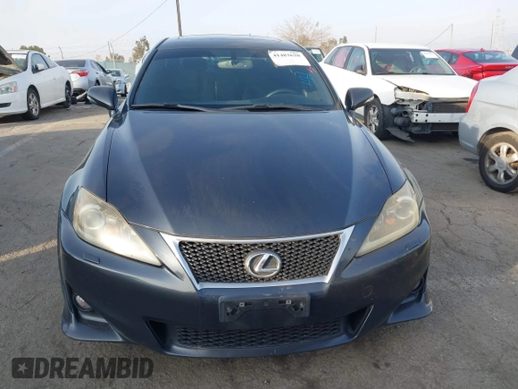 2011 Lexus IS with VIN JTHBE5C28B5027536, listed as a IAAI auction lot 41483620 with 235,603 mi miles. Bid and sale history available at carsss.com. Image 12.