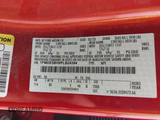 2023 Ford Bronco z VIN 1FMDE5BH8PLB24394, wystawiony jako IAAI lot #42449638 z przebiegiem 96 046 mil mil oraz . Historia ofert i sprzedaży dostępna na DreamBid. Obrazek 9.
