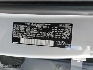 2021 Volvo XC40 with VIN YV4ED3UR7M2561744, listed as a Copart auction lot 43832303 with 10884 miles. Bid and sale history available at carsss.com. Image 13.