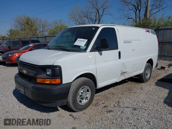 2017 Chevrolet Express Cargo Van with VIN 1GCWGAFF1H1289211, listed as a IAAI auction lot 42060982 with 81,529 mi miles. Bid and sale history available at carsss.com. Image 17.