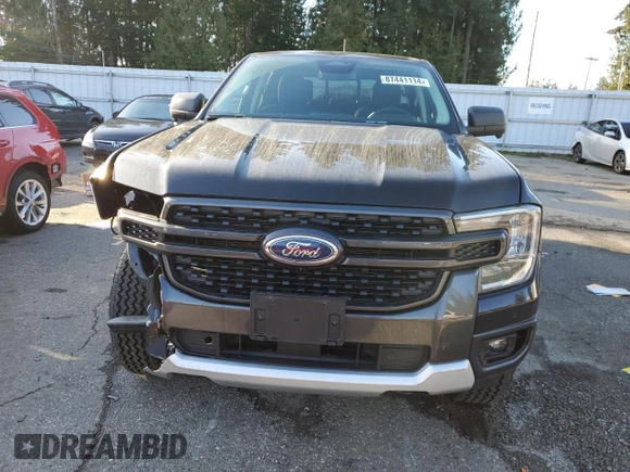 2024 Ford Ranger XLT with VIN 1FTER4HH2RLE26605, listed as a Copart auction lot 87441114 with 6,731 mi miles and Salvage Title. Bid and sale history available at carsss.com. Image 5.