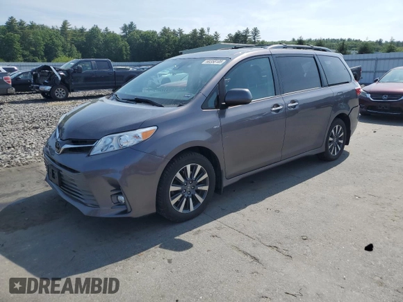 2019 Toyota Sienna XLE with VIN 5TDDZ3DC5KS221137, listed as a Copart auction lot 60358185 with 105,767 mi miles and Salvage title. Bid and sale history available at DreamBid. Image 1.