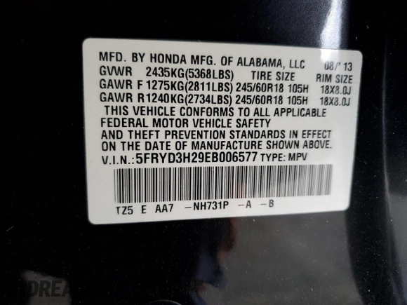 2014 Acura MDX with VIN 5FRYD3H29EB006577, listed as a Copart auction lot 49471645 with 145,942 mi miles and Salvage Title. Bid and sale history available at carsss.com. Image 14.