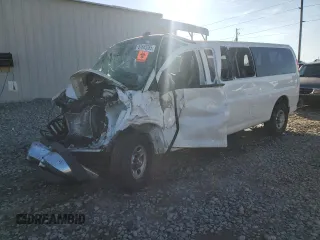 2020 Chevrolet Express Passenger LT z VIN 1GAZGPFG5L1191437, wystawiony jako Copart lot #87645385 z przebiegiem 60 735 mil mil oraz Nie do naprawy. Historia ofert i sprzedaży dostępna na DreamBid. Obrazek 1.