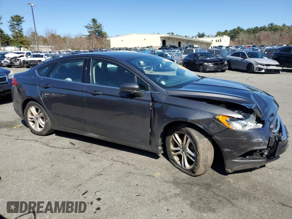 2018 Ford Fusion SE with VIN 3FA6P0H71JR195430, listed as a Copart auction lot 52295815 with Not Provided miles and Salvage Title. Bid and sale history available at DreamBid. Image 4.