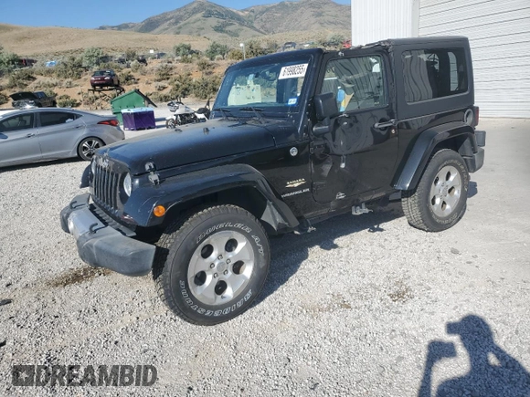 2015 Jeep Wrangler Sahara with VIN 1C4AJWBG5FL733795, listed as a Copart auction lot 61998255 with 86,655 mi miles and Salvage title. Bid and sale history available at DreamBid. Image 1.