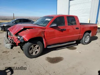 2006 Dodge Dakota SLT with VIN 1D7HW48N76S715000, listed as a Copart auction lot 87466974 with 155,484 mi miles and Salvage Title. Bid and sale history available at DreamBid. Image 1.
