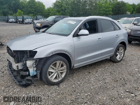 2018 Audi Q3 Premium with VIN WA1BCCFSXJR003408, listed as a Copart auction lot 60112115 with 128,146 mi miles and Salvage title. Bid and sale history available at DreamBid. Image 1.