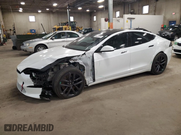 2023 Tesla Model S с VIN 5YJSA1E5XPF520265, выставлен на аукционе Copart как лот 54833255 с пробегом 16 502 миль миль и Списание • Salvage title. История ставок и продаж доступна на DreamBid. Изображение 1.