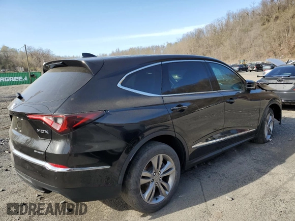 2022 Acura MDX w/Technology Package with VIN 5J8YE1H49NL037704, listed as a Copart auction lot 53861965 with 23,331 mi miles and Salvage Title. Bid and sale history available at carsss.com. Image 3.