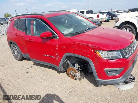 2020 Jeep Compass Latitude with VIN 3C4NJCBBXLT150756, listed as a IAAI auction lot 41483656 with Not Provided miles and . Bid and sale history available at carsss.com. Image 1.