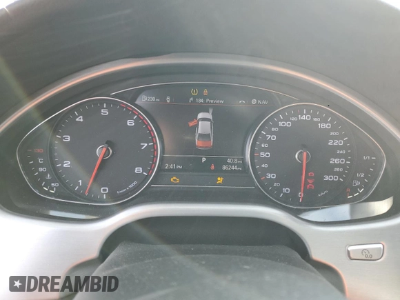 2016 Audi A8 with VIN WAUK3AFD8GN008759, listed as a Copart auction lot 81256324 with 86,244 mi miles and Salvage title. Bid and sale history available at DreamBid. Image 9.