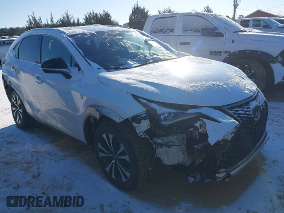2020 Lexus NX with VIN JTJSARDZ1L5015064, listed as a IAAI auction lot 41351002 with 55,481 mi miles. Bid and sale history available at carsss.com. Image 1.