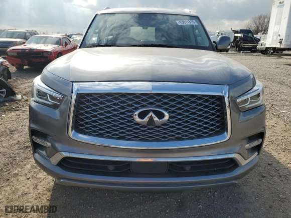 2021 Infiniti QX80 LUXE with VIN JN8AZ2AF3M9718690, listed as a Copart auction lot 43811315 with NaN miles and Salvage Title. Bid and sale history available at carsss.com. Image 5.