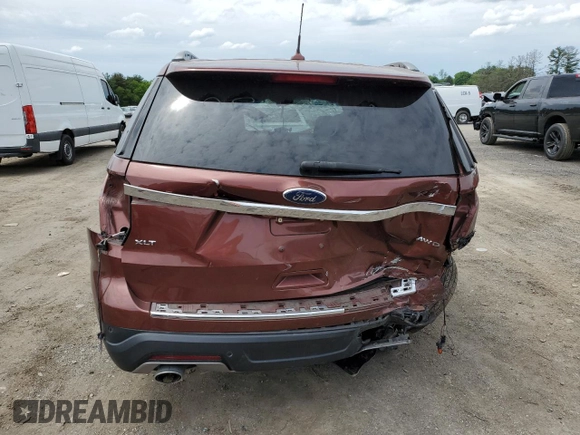 2018 Ford Explorer XLT with VIN 1FM5K8D81JGA11477, listed as a Copart auction lot 58386475 with 93,818 mi miles and Salvage title. Bid and sale history available at DreamBid. Image 6.