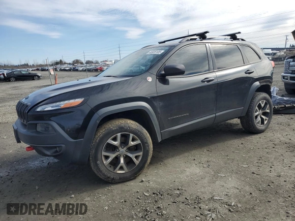 2014 Jeep Cherokee Trailhawk with VIN 1C4PJMBS9EW159993, listed as a Copart auction lot 46935105 with 128,140 mi miles and Salvage Title. Bid and sale history available at carsss.com. Image 1.