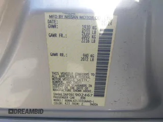 2014 Nissan Altima 2.5 with VIN 1N4AL3AP3EC902467, listed as a IAAI auction lot 41834057 with 161,150 mi miles and . Bid and sale history available at DreamBid. Image 9.