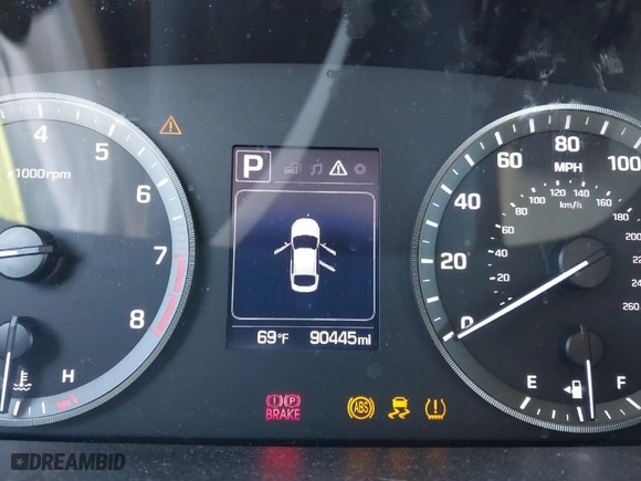 2016 Hyundai Sonata 2.4L Sport with VIN 5NPE34AF7GH406121, listed as a IAAI auction lot 41652078 with 90,445 mi miles. Bid and sale history available at carsss.com. Image 15.