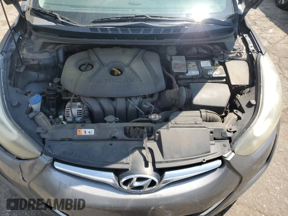 2014 Hyundai Elantra SE with VIN 5NPDH4AE3EH459318, listed as a Copart auction lot 52464215 with 167,861 mi miles and Salvage Title. Bid and sale history available at DreamBid. Image 11.