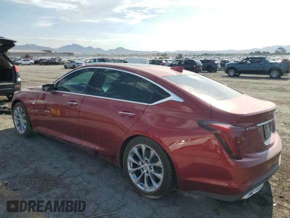 2021 Cadillac CT5 Premium Luxury with VIN 1G6DN5RK5M0145158, listed as a Copart auction lot 60147535 with 30,507 mi miles and Salvage title. Bid and sale history available at DreamBid. Image 2.