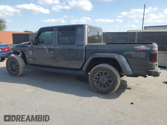 2021 Jeep Gladiator Overland with VIN 1C6HJTFG2ML517477, listed as a Copart auction lot 50061065 with 27,443 mi miles and Salvage title. Bid and sale history available at DreamBid. Image 2.