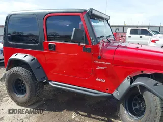 2002 Jeep Wrangler Sport with VIN 1J4FA49S42P771262, listed as a IAAI auction lot 41819403 with 132,871 mi miles. Bid and sale history available at carsss.com. Image 14.