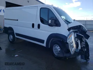 2023 Ram ProMaster Cargo with VIN 3C6LRVVG1PE596511, listed as a Copart auction lot 42750335 with 4,604 mi miles and Salvage Title. Bid and sale history available at DreamBid. Image 4.