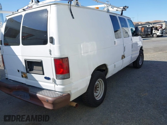 2009 Ford Econoline Cargo with VIN 1FTNE24L59DA13632, listed as a IAAI auction lot 42557559 with 90,487 mi miles and . Bid and sale history available at DreamBid. Image 4.